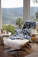 Tulip Mosaic Throw (Ocean Blue)