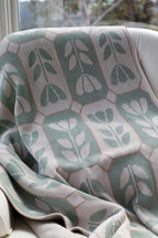 Tulip Mosaic Throw (Sea Green)