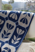 Tulip Mosaic Throw (Ocean Blue)